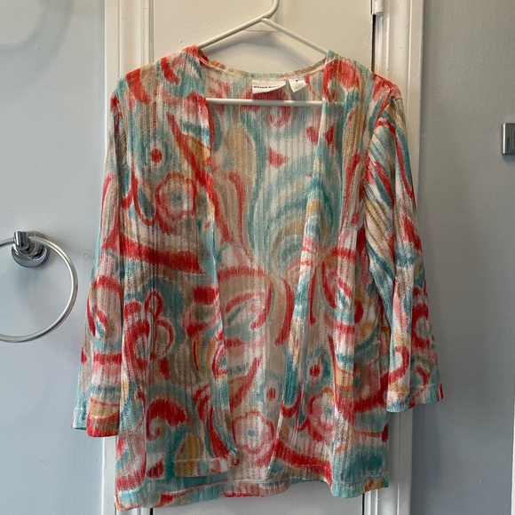 Alfred Dunner Tops - Alfred Dunner Sheer Lightweight Open Cardigan